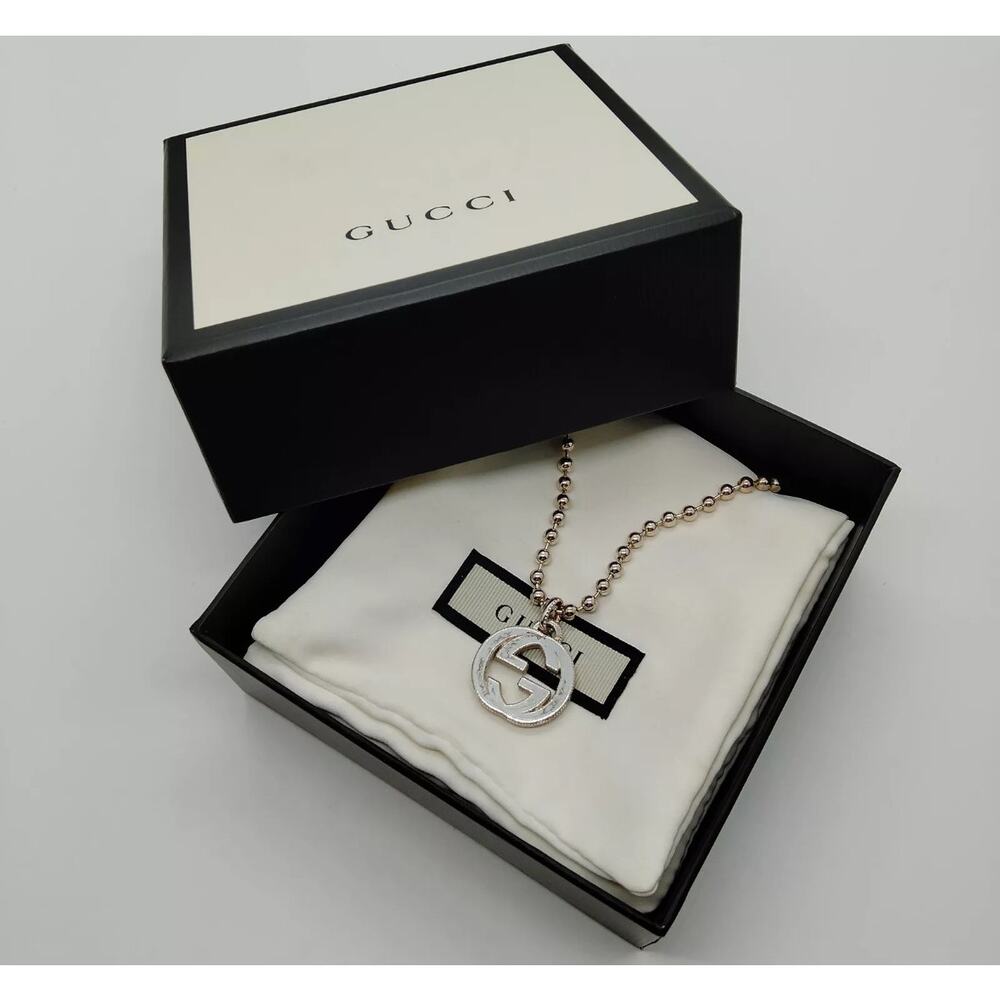 COPY - Gucci Double GG Sterling Silver925 Necklace 21” Full Inclusion - Picture 9 of 9